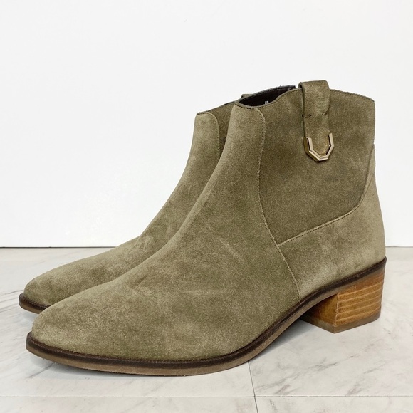 New! Cole Haan Maci Green Suede Bootie 7B - Picture 1 of 13